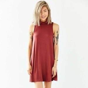 Silence and Noise Red Mock Neck Dress
